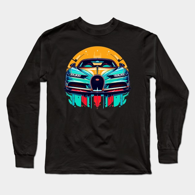 Bugatti Chiron Long Sleeve T-Shirt by Vehicles-Art